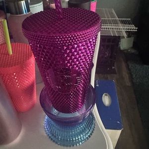 Starbucks pink bling jeweled foiled tumbler grande cup